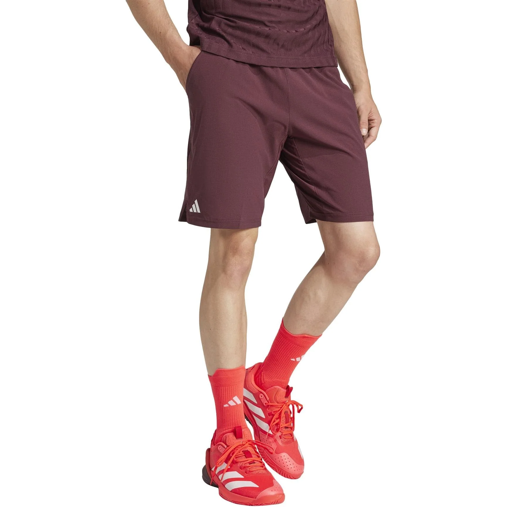 ADIDAS Ergo Mens Padel Shorts - Ruby - Image 5
