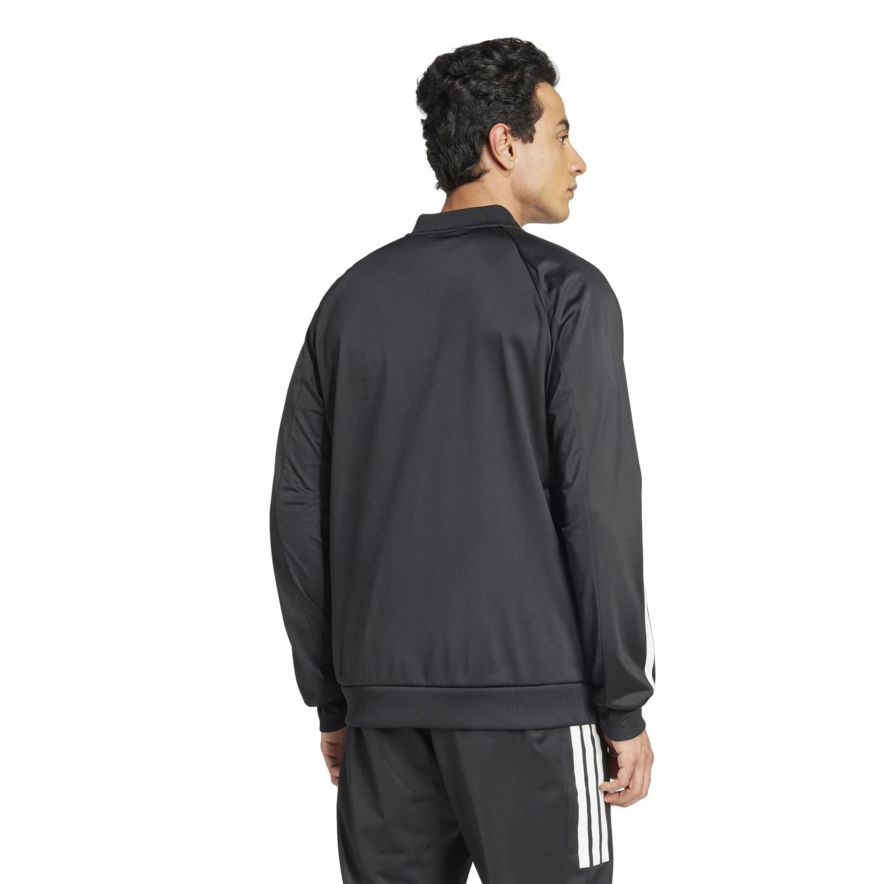 ADIDAS Mens 3 Stripe Knit Padel Jacket - Black - Image 4
