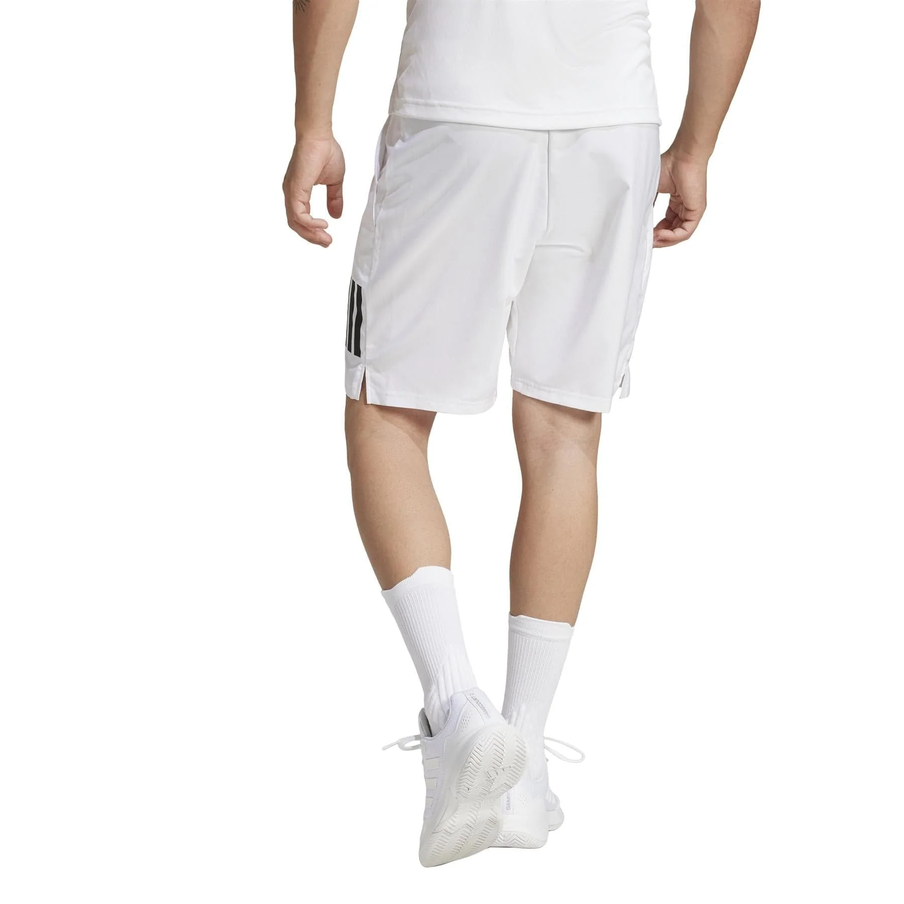 ADIDAS Mens 3 Stripe Padel Shorts - White - Image 5