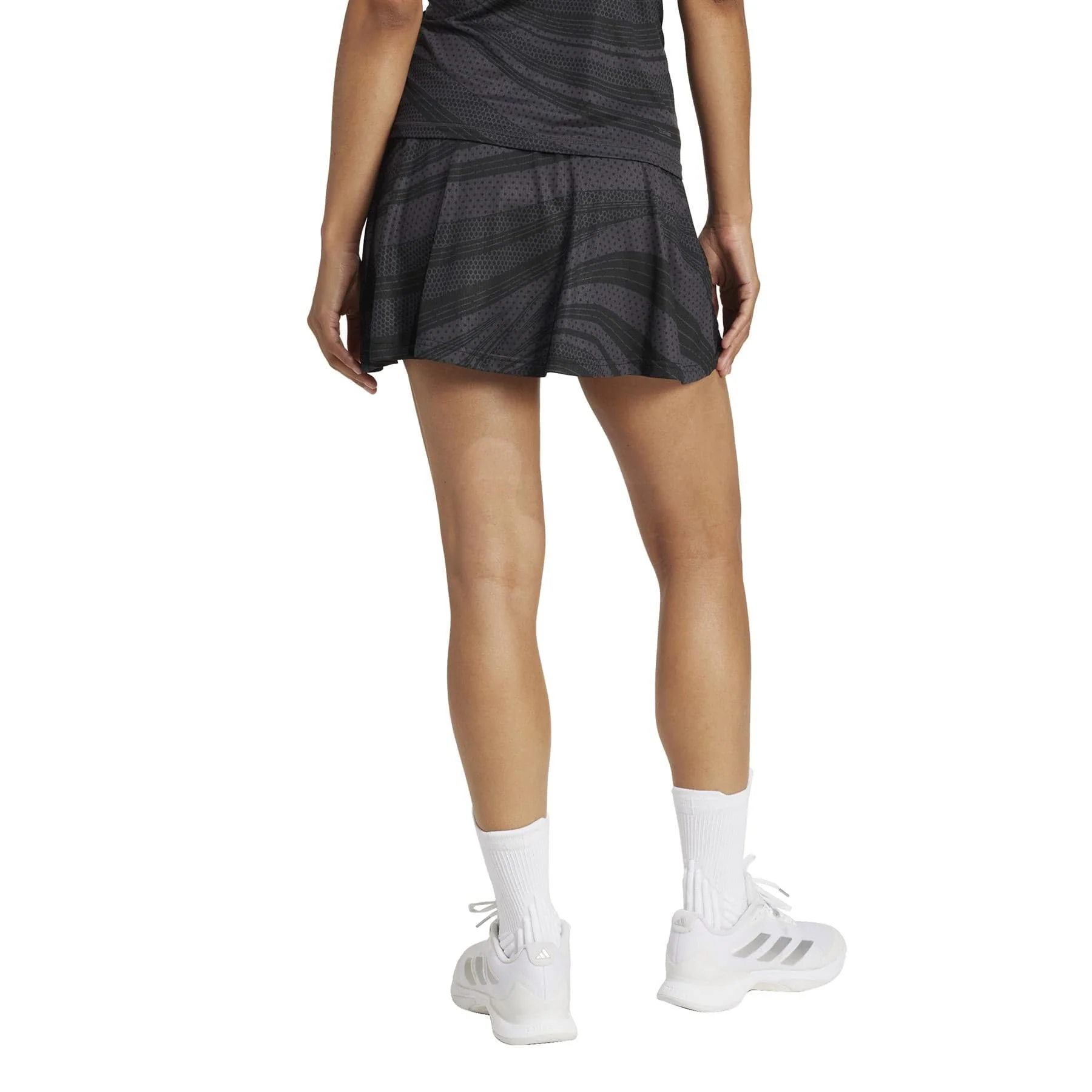 ADIDAS Womens Club Graphic Padel Skirt - Black - Image 3
