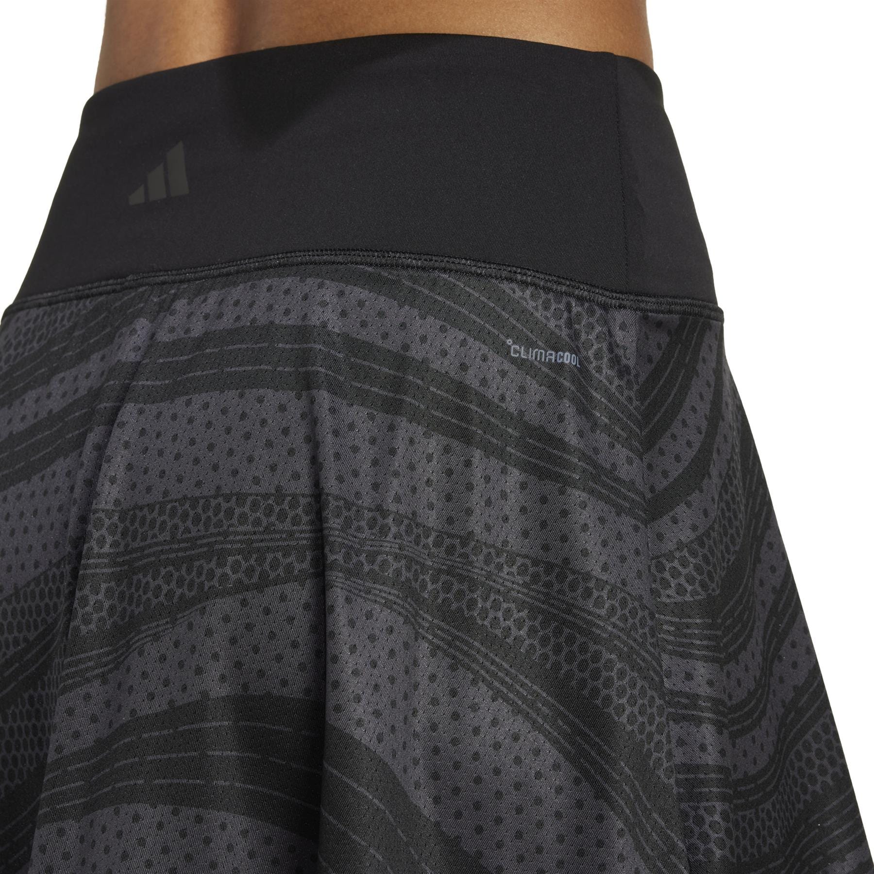 ADIDAS Womens Club Graphic Padel Skirt - Black - Image 5