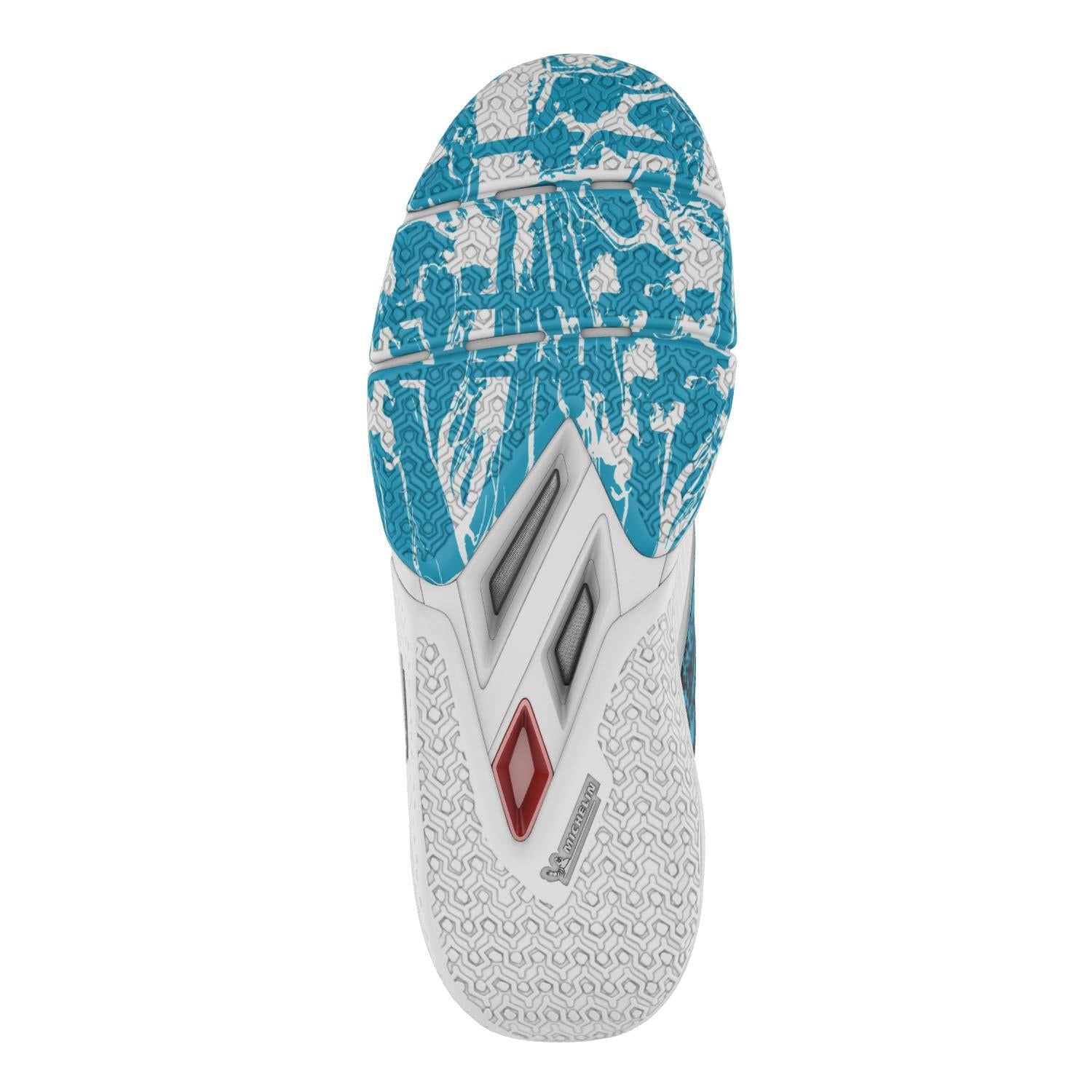 Babolat Movea 2 Mens Padel Shoes - White / Cyan Blue - Image 3