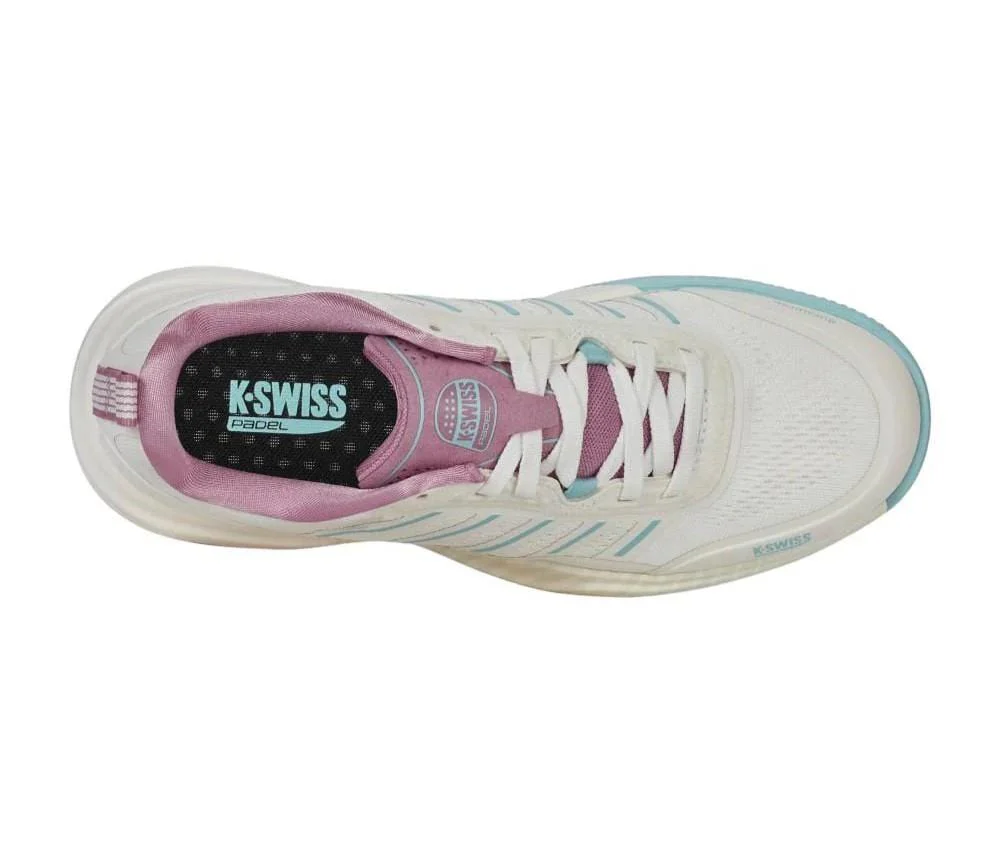 K-Swiss Ultra Court Womens Padel Shoes - White / Pink / Turquoise - Image 4