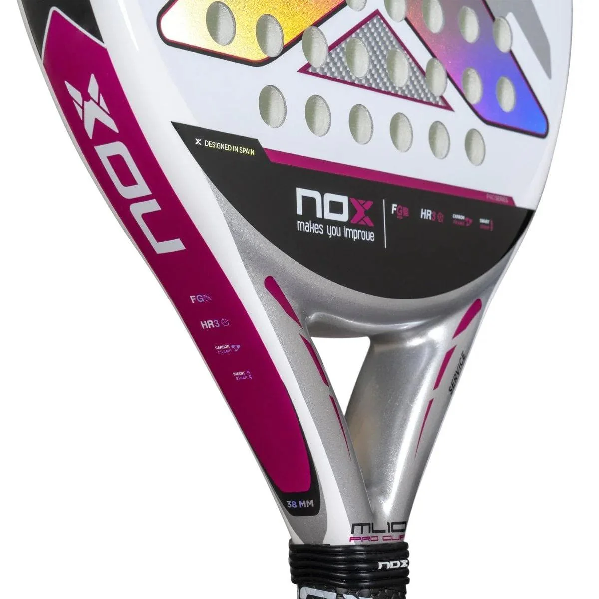 NOX ML10 Pro Cup Silver By Miguel Lamperti 2025 Padel Racket - Image 5